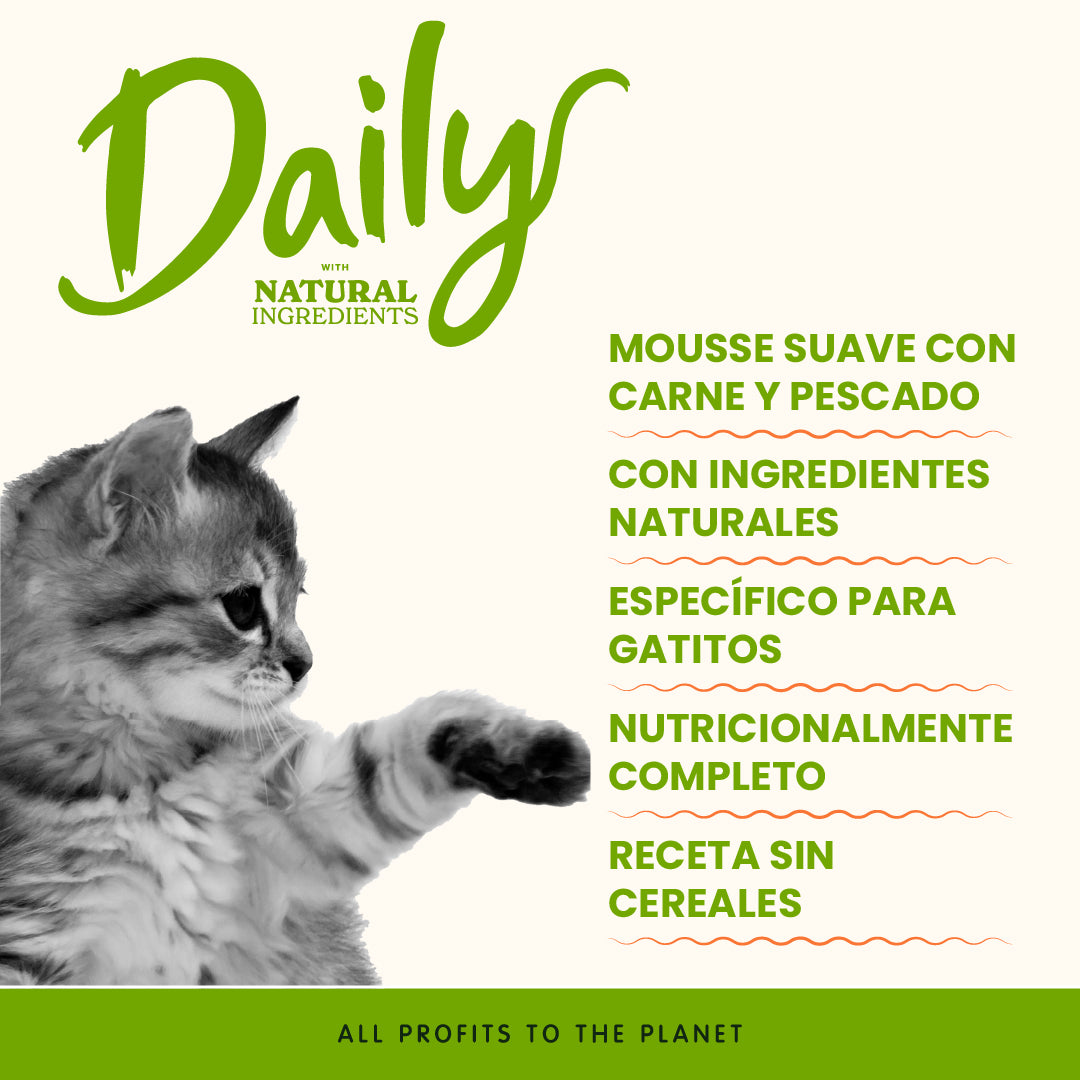 Almo Nature Daily Kitty Menú Mousse en Lata para Gatitos 85 g