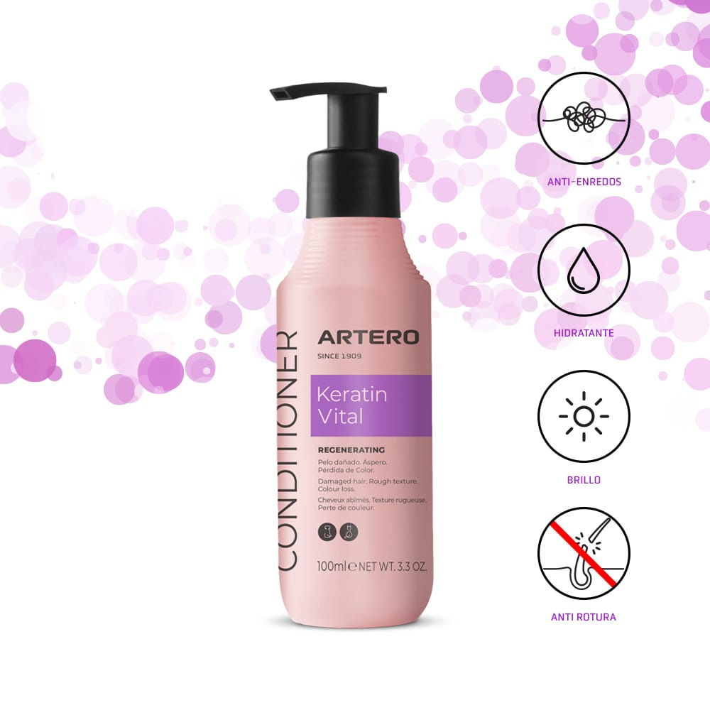 Acondicionador Keratin Vital 100 ml Artero al mejor precio -todoastorenimal.com
