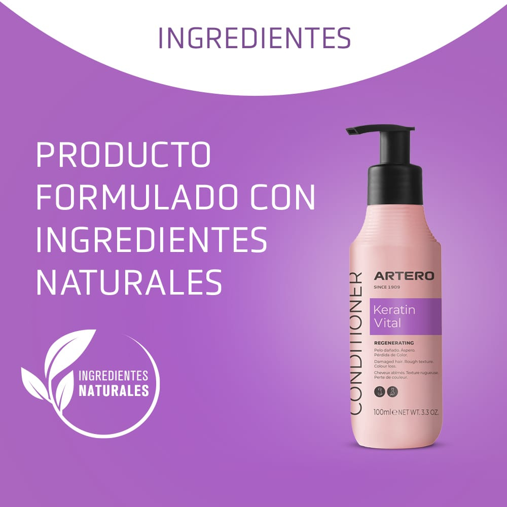 Acondicionador Keratin Vital 100 ml Artero al mejor precio -todoastorenimal.com
