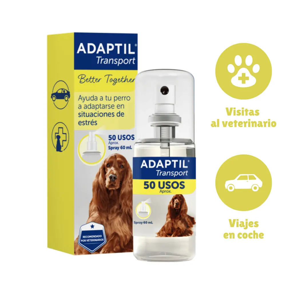 Adaptil Transport Spray Antiestrés para Perros 60 ml - Viajes, Transporte, Veterinario al mejor precio -todoastorenimal.com