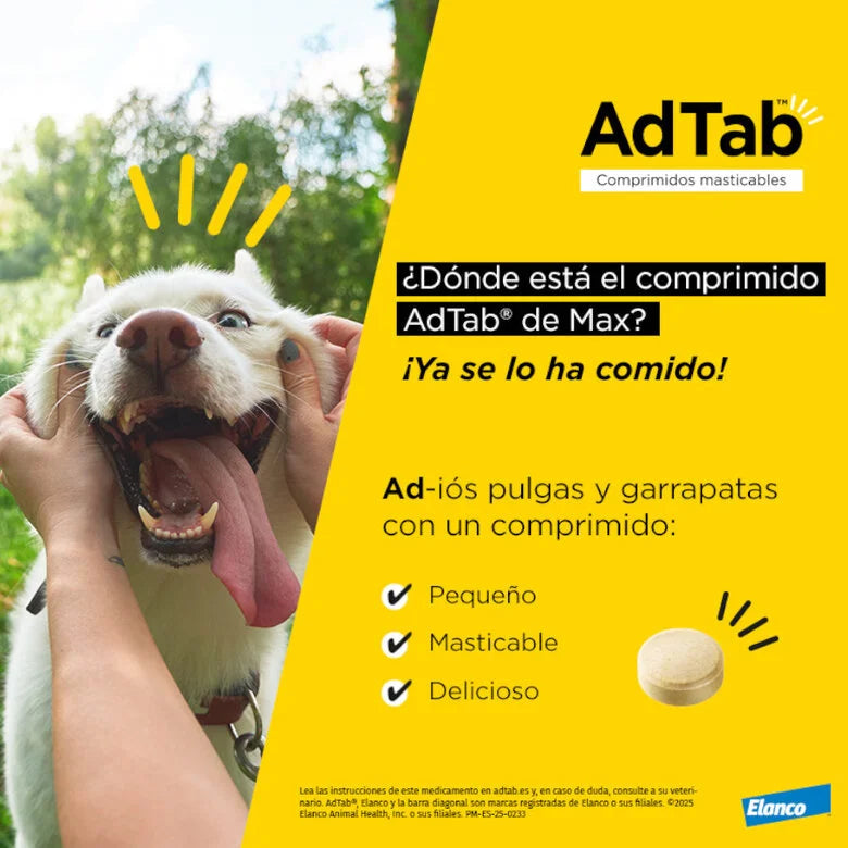 Adtab Comprimido Masticable Perros - 1 Ud. al mejor precio -todoastorenimal.com
