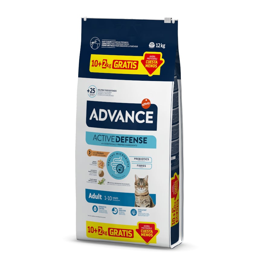 Advance Adult Chicken & Rice Pienso con Pollo y Arroz para Gatos Adultos al mejor precio -todoastorenimal.com