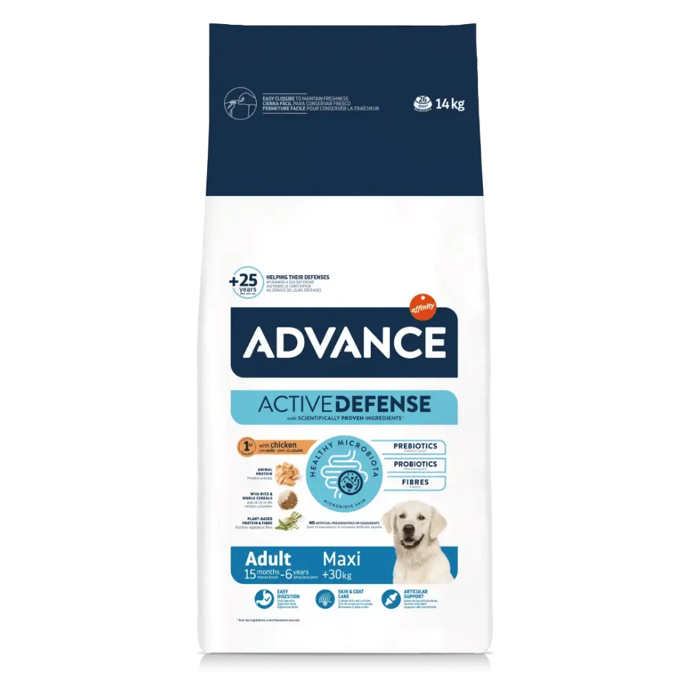 Advance Adult Maxi Chicken y Rice Pienso con Pollo y Arroz para Perros al mejor precio -todoastorenimal.com
