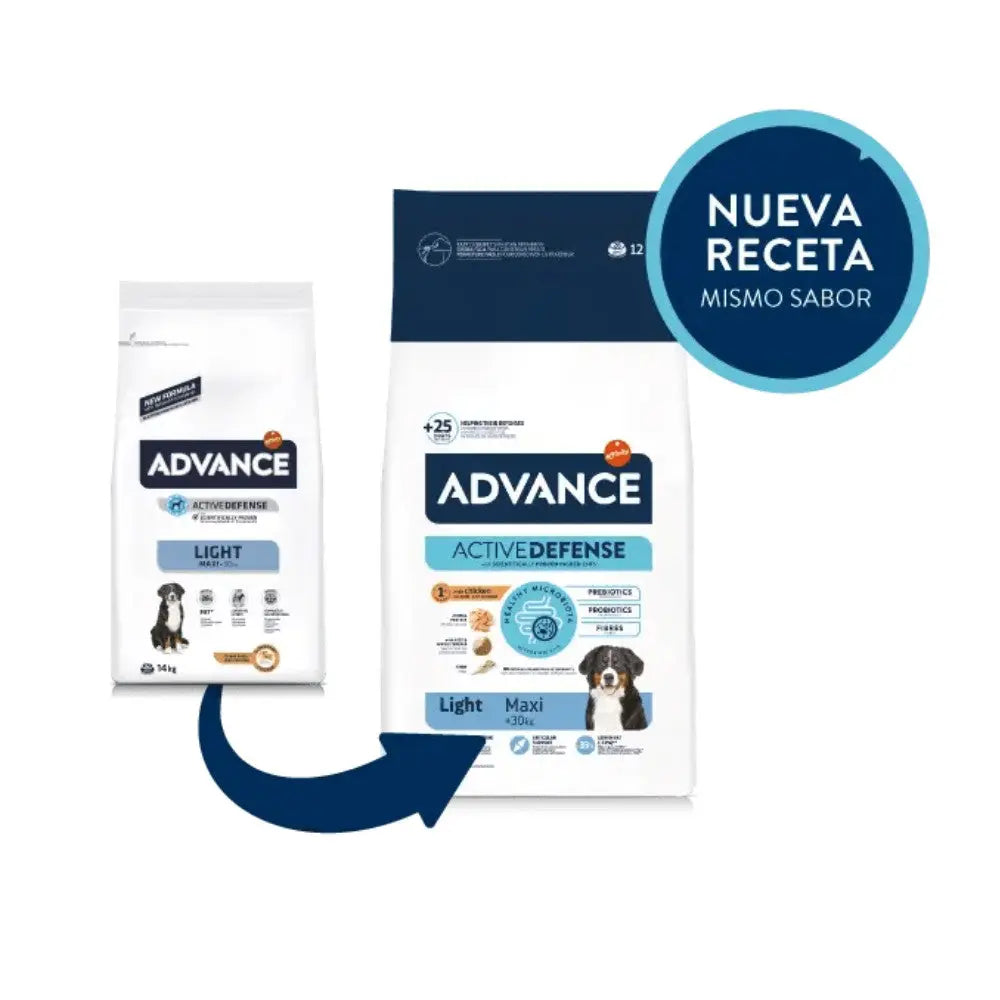 Advance Adult Maxi Light Pienso con Pollo y Arroz para Perros al mejor precio -todoastorenimal.com