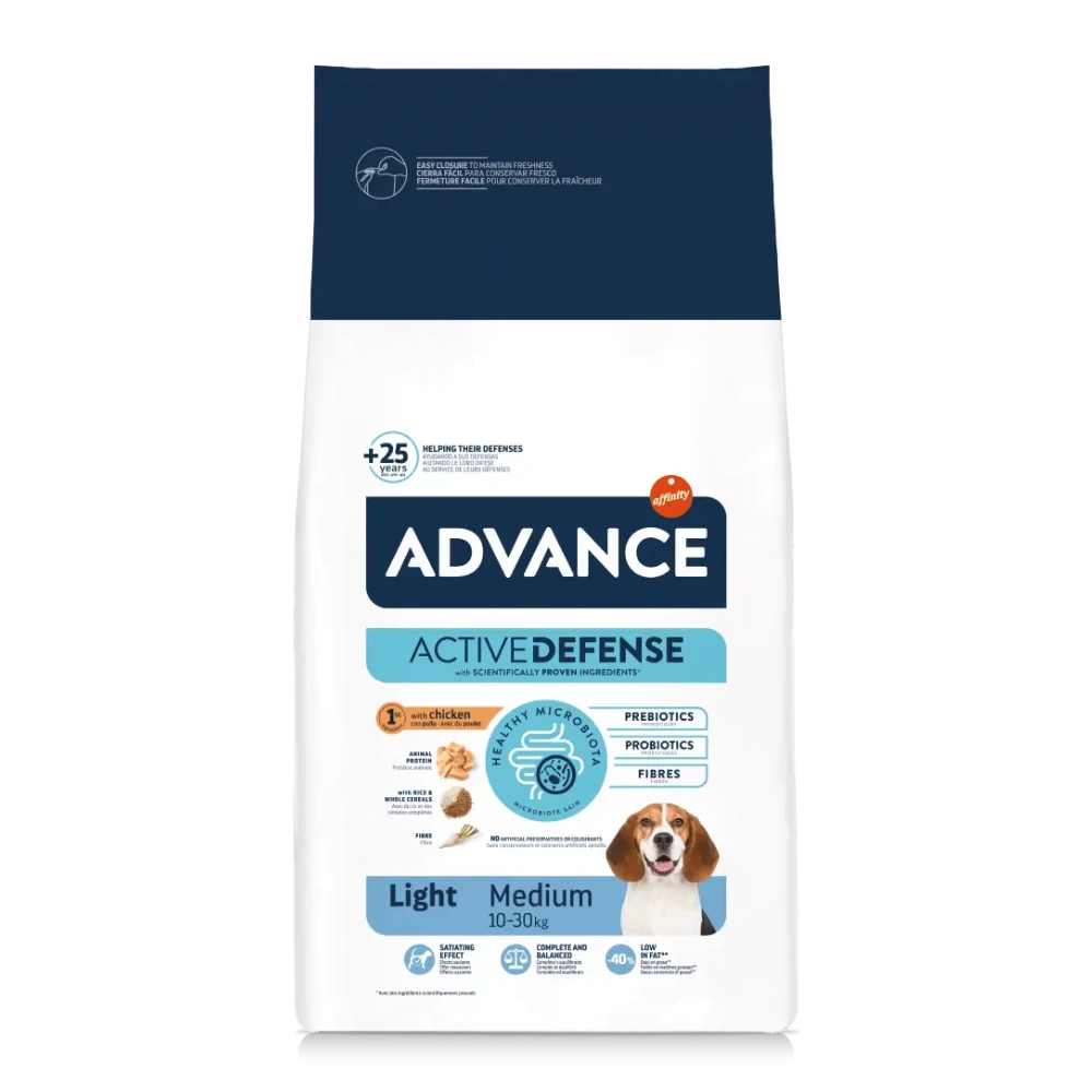 Advance Adult Medium Light Chicken & Rice Pienso de Pollo y Arroz para Perros al mejor precio -todoastorenimal.com