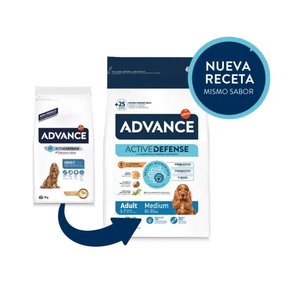 Advance Adult Medium Pollo y Arroz Pienso para Perros al mejor precio -todoastorenimal.com