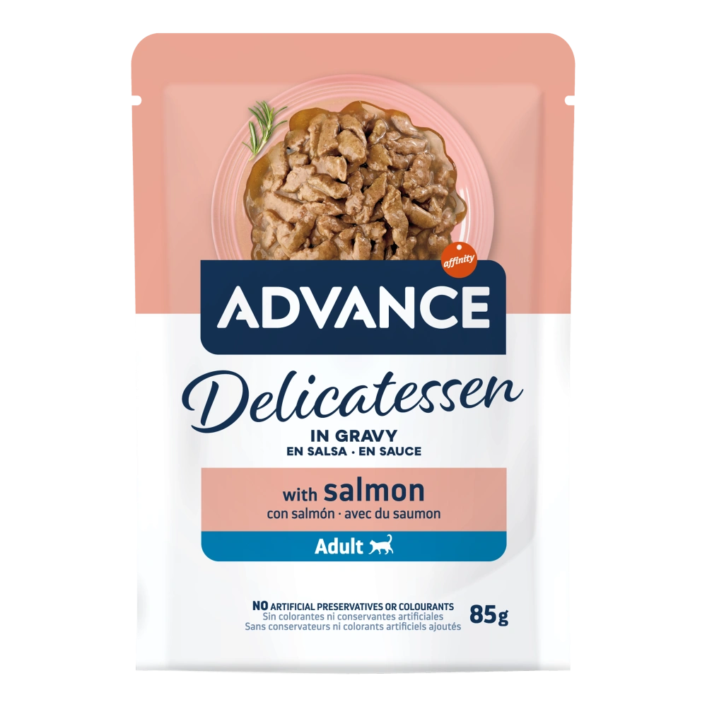 Advance Delicatessen en Salsa con Salmón para Gatos al mejor precio -todoastorenimal.com