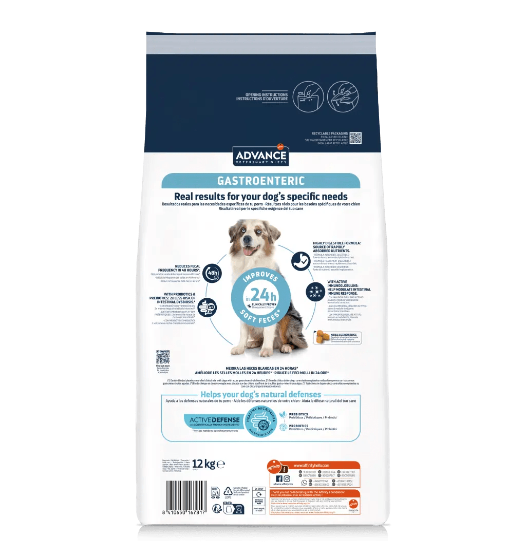 Advance Veterinary Diets Gastroenteric Pienso con Probióticos para Perros al mejor precio -todoastorenimal.com