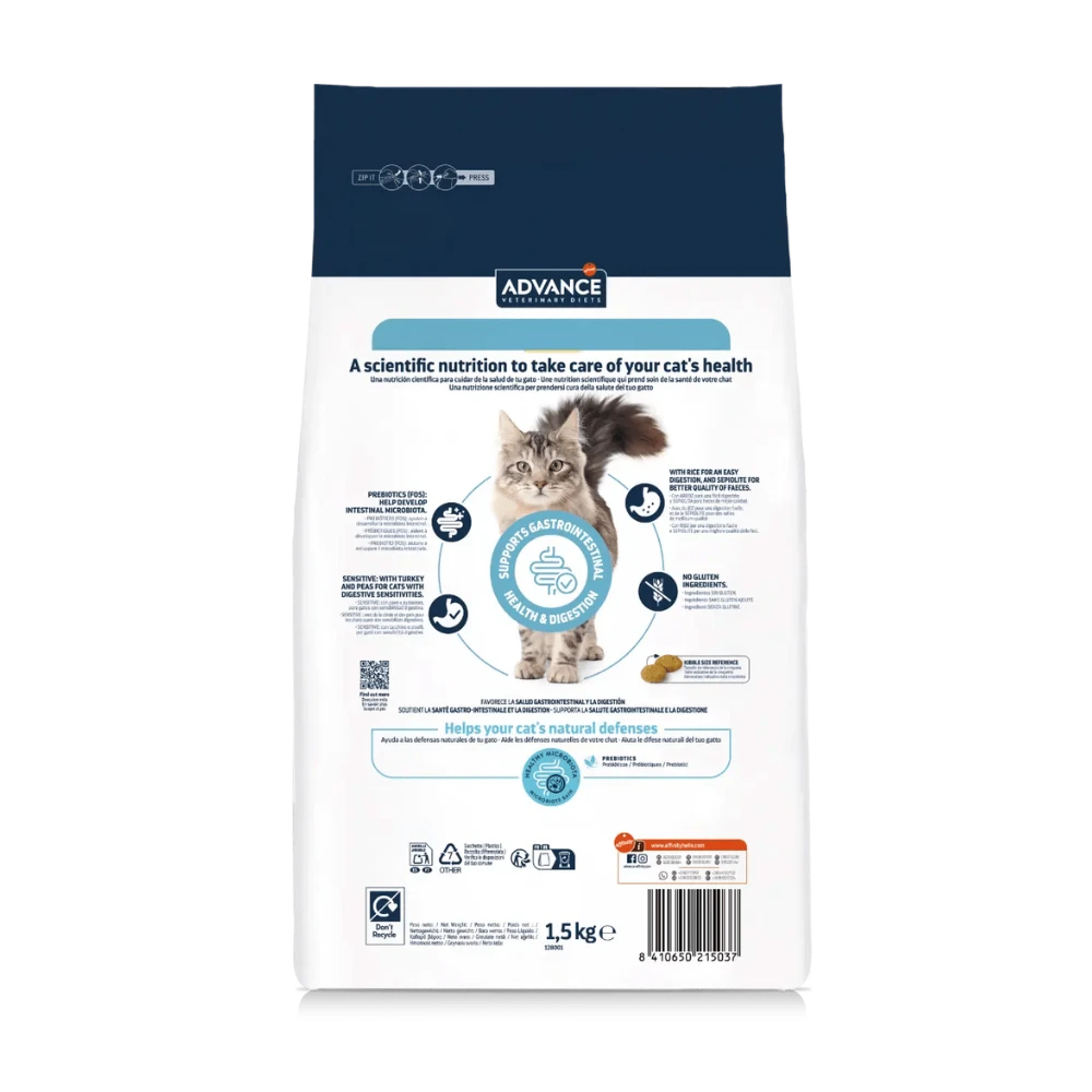 Advance Veterinary Diets Gastroenteric Sensitive Pienso Gastrointestinal para Gatos al mejor precio -todoastorenimal.com