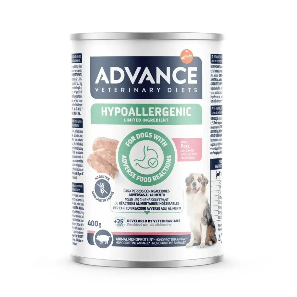Advance Veterinary Diets Hypoallergenic Comida Húmeda para Perros Lata 400 g al mejor precio -todoastorenimal.com