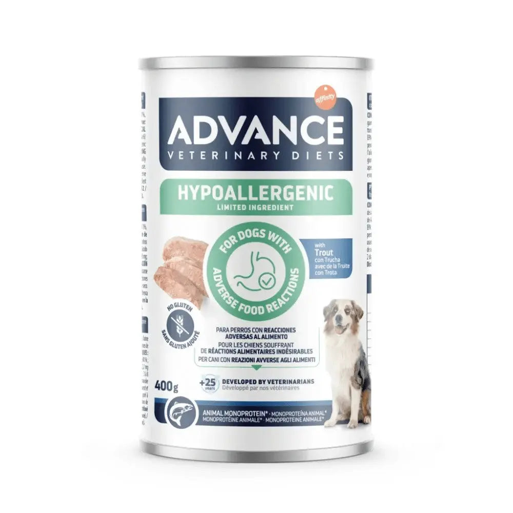 Advance Veterinary Diets Hypoallergenic Comida Húmeda para Perros Lata 400 g al mejor precio -todoastorenimal.com