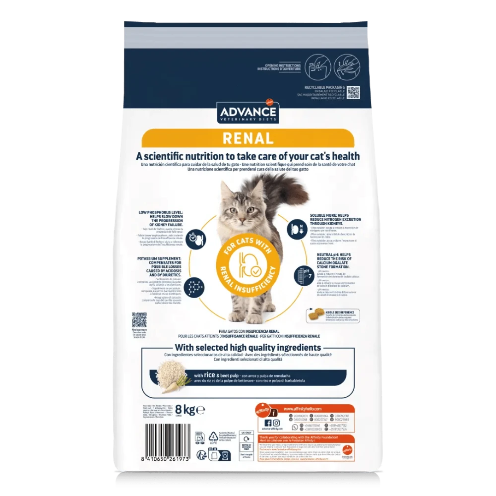 Advance Veterinary Diets Renal Pienso para Gatos al mejor precio -todoastorenimal.com