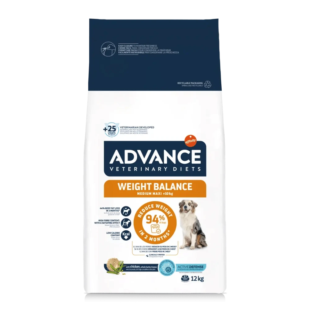 Advance Veterinary Diets Weight Balance Medium Maxi Pienso para Perros al mejor precio -todoastorenimal.com