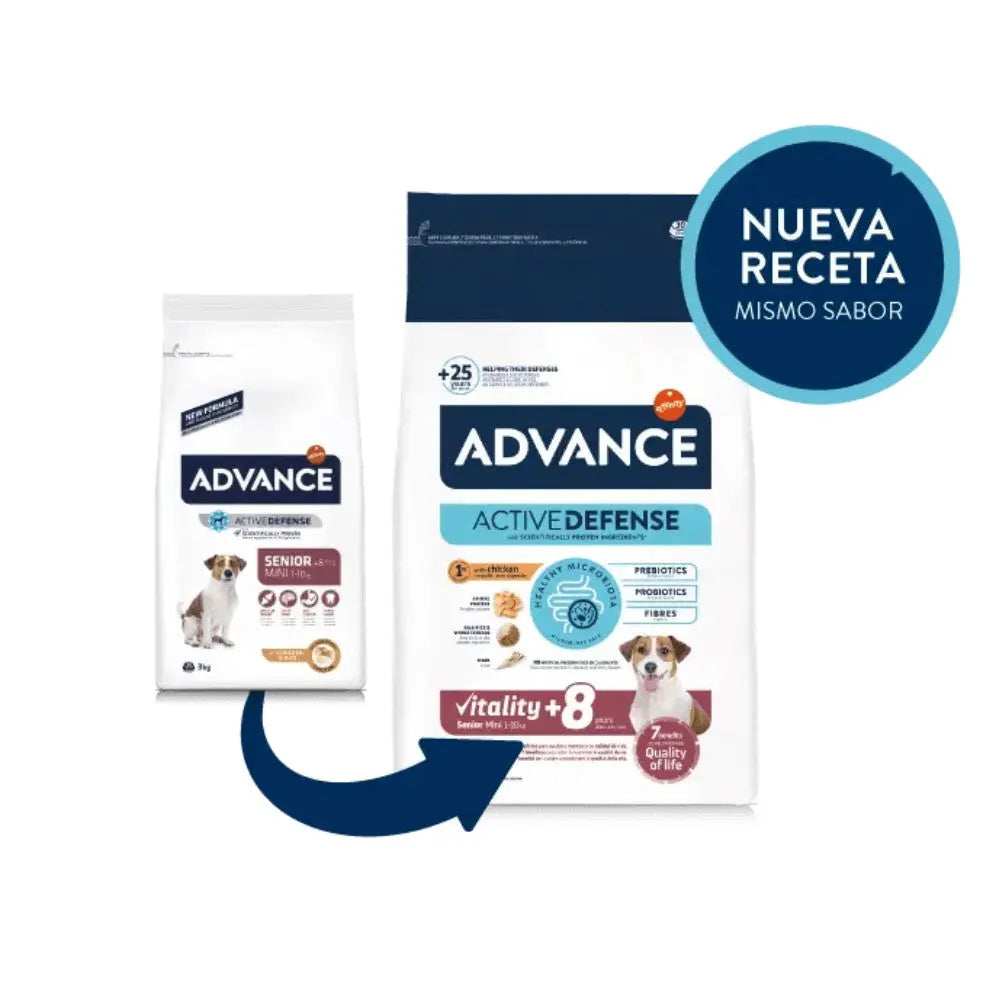 Advance Vitality Senior Mini +8 Pienso para Perros al mejor precio -todoastorenimal.com