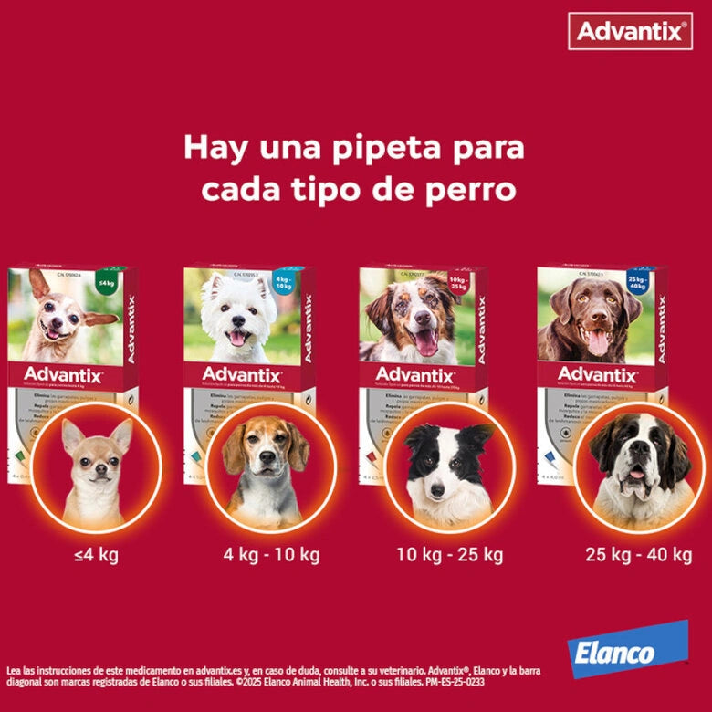 Advantix Pipetas Antiparasitarias para Perros al mejor precio -todoastorenimal.com