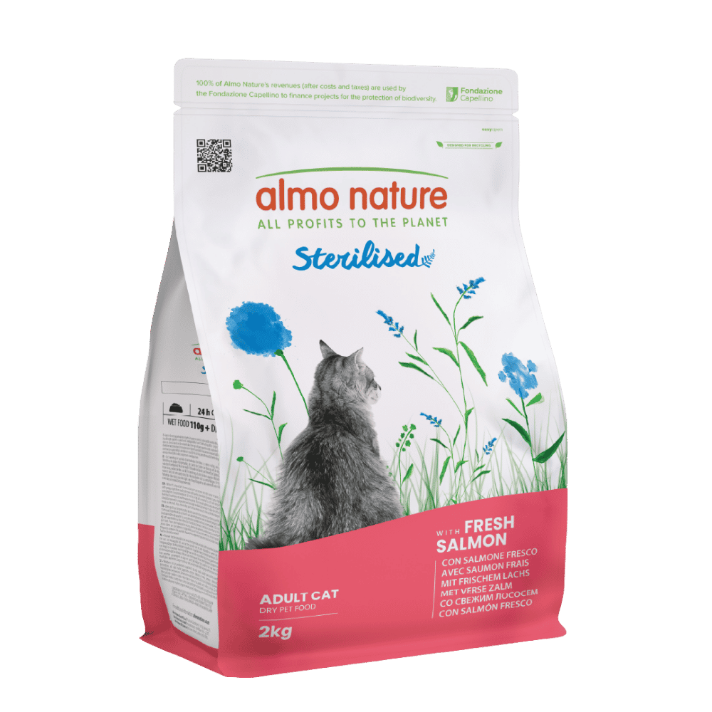 Almo Nature Adult Sterilised Salmón Fresco Pienso para Gatos al mejor precio -todoastorenimal.com