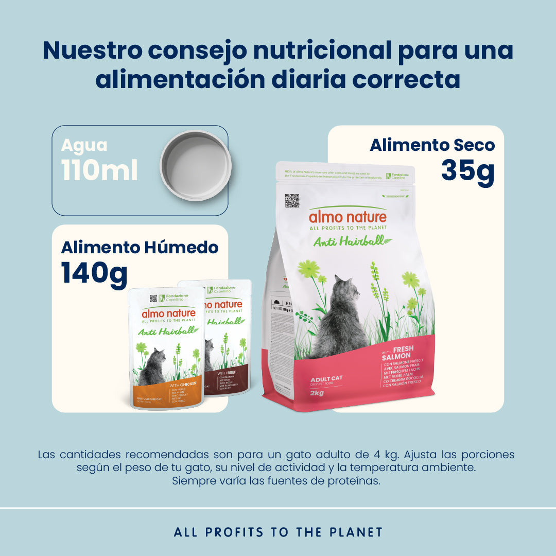 Almo Nature Anti Hairball Salmón Fresco Pienso para Gatos al mejor precio -todoastorenimal.com