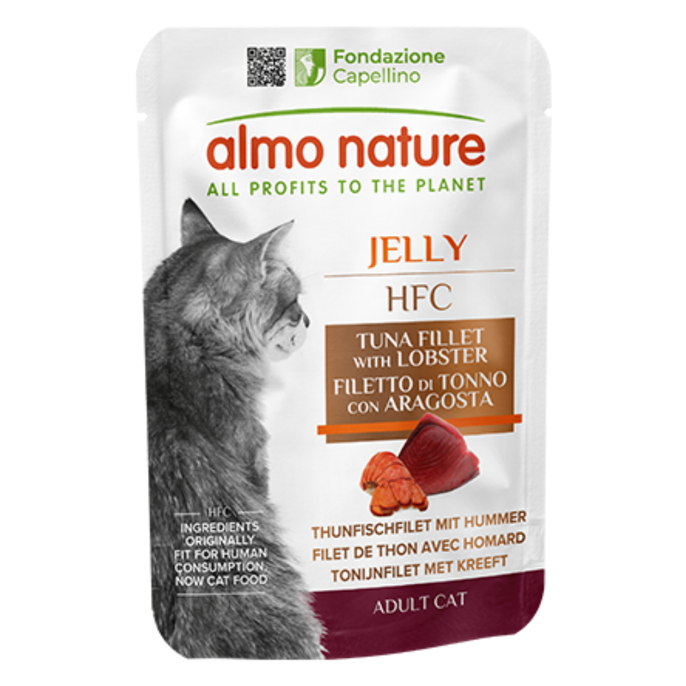 Almo Nature Cat Hfc Pouche Jelly 55 g Filete de Atún y Langosta al mejor precio -todoastorenimal.com