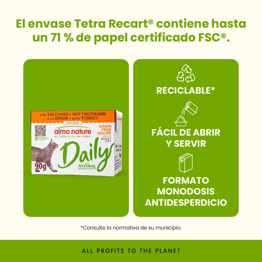 Almo Nature Daily Pavo Brick Comida Húmeda para Gatos al mejor precio -todoastorenimal.com