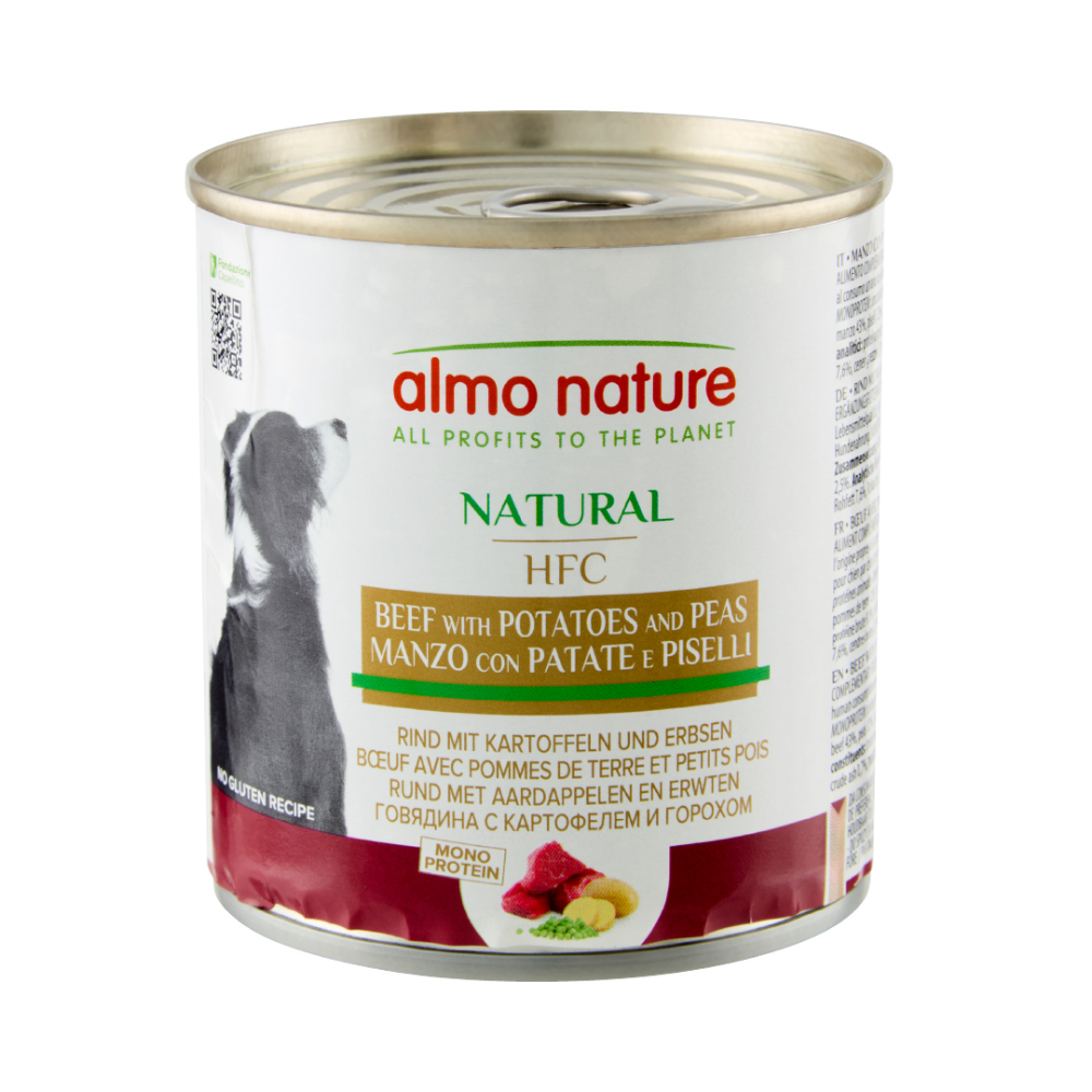 Almo Nature Dog Húmedo Hfc 290 g Vacuno,Patatas y Guisantes al mejor precio -todoastorenimal.com