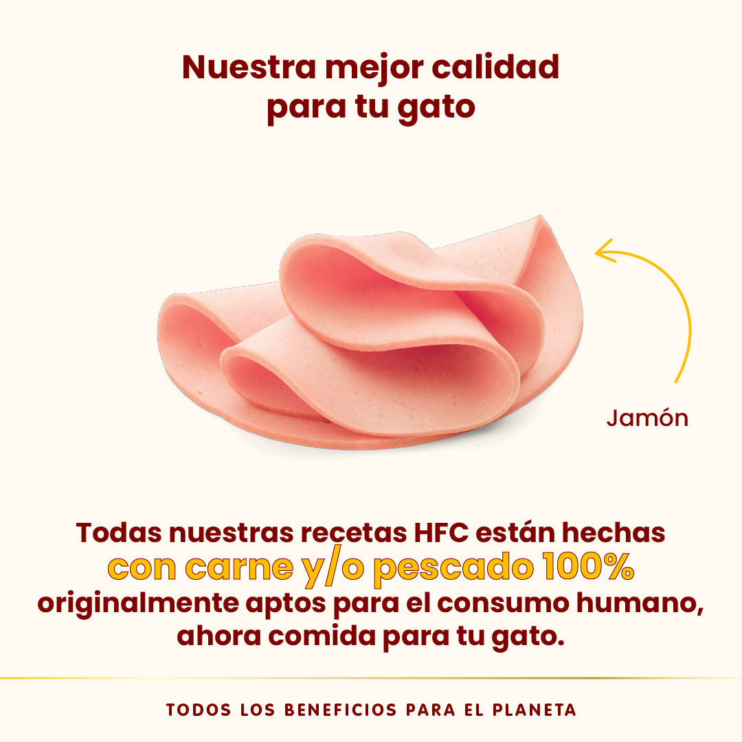 Almo Nature HFC Complete Sterilized Jamón Tarrina Comida Húmeda para Gatos al mejor precio -todoastorenimal.com