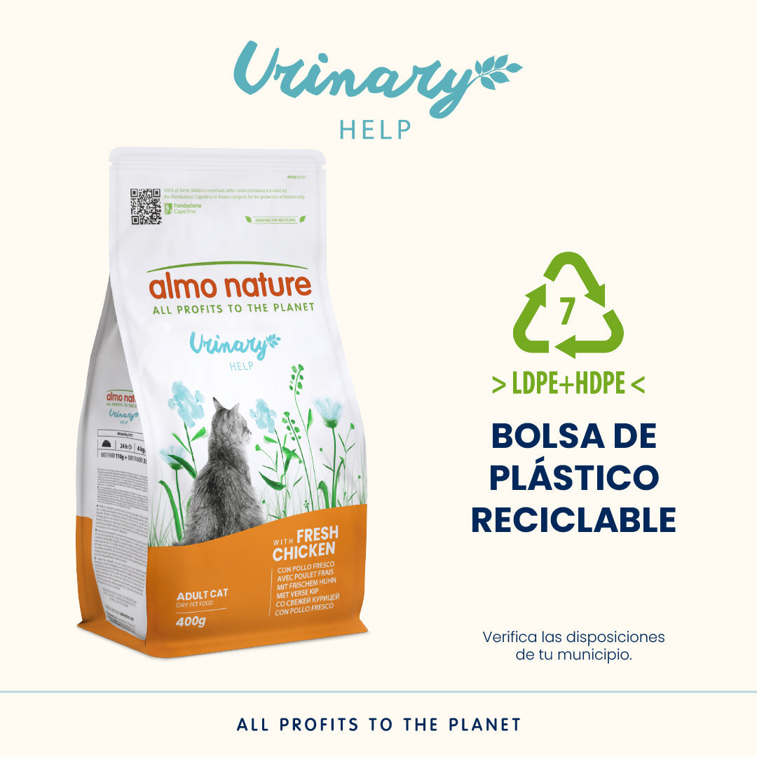Almo Nature Urinary Help Pollo Pienso para Gatos al mejor precio -todoastorenimal.com