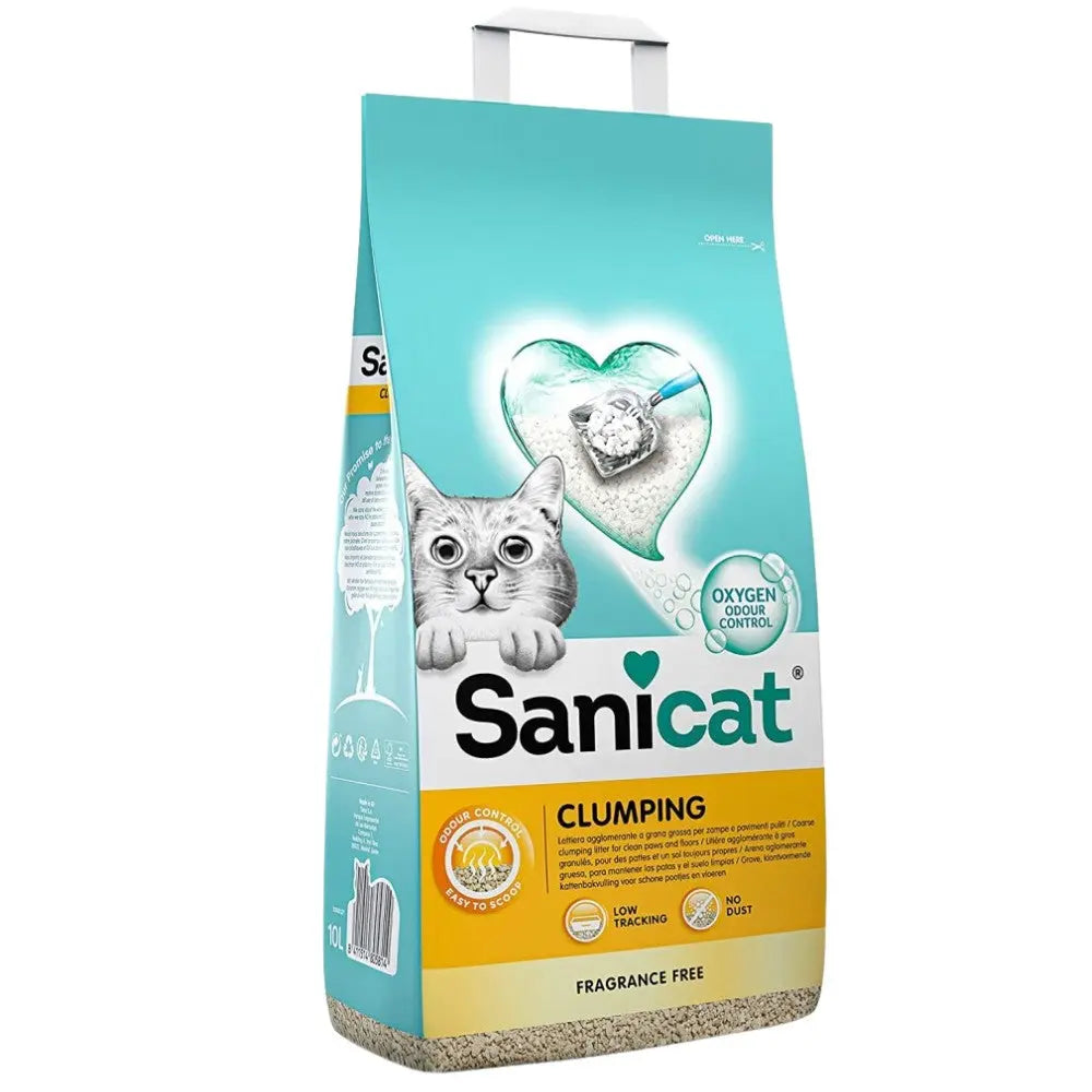Arena Gato Sanicat Clumping Sin Fragancia 8L al mejor precio -todoastorenimal.com