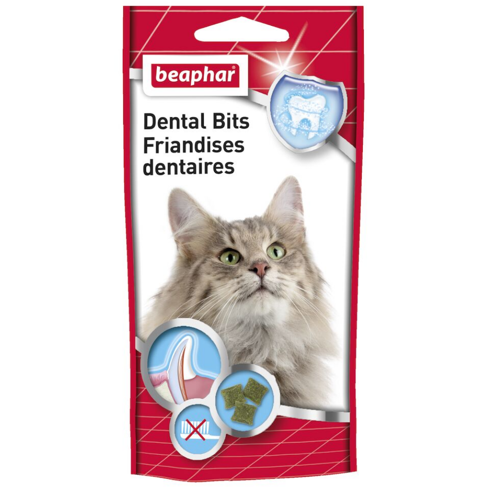 Beaphar Bocaditos Higiene Dental Cat-A-Dent Bits Gato 35 g al mejor precio -todoastorenimal.com