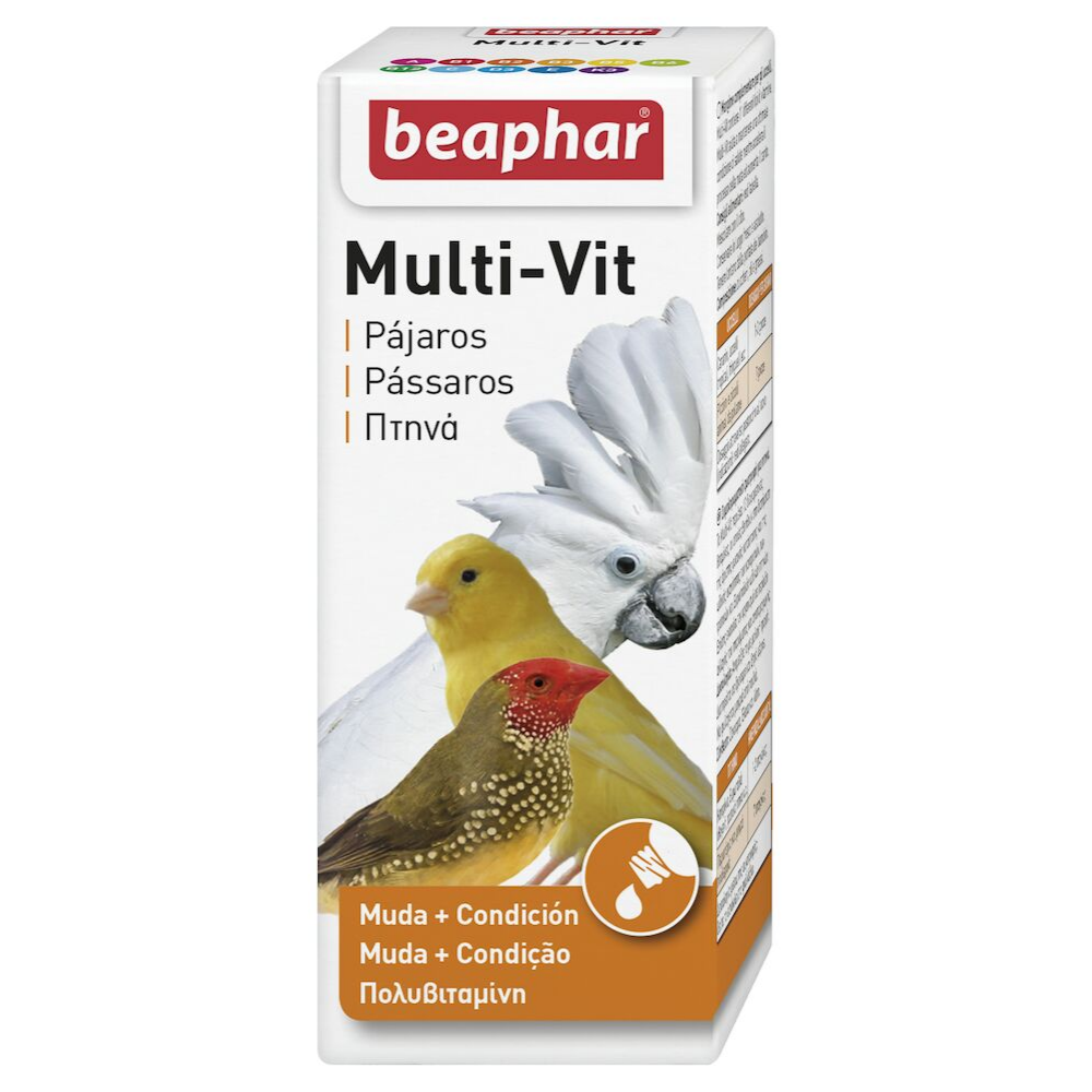 Beaphar Multi-Vitaminas Pájaros 20 ml al mejor precio -todoastorenimal.com