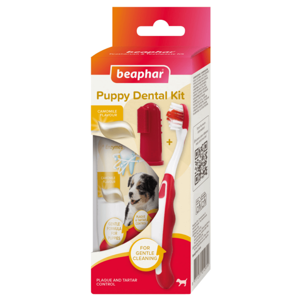 Beaphar Pack Dental para Cachorros | Pasta de Dientes + Cepillo + Cepillo de Dedo al mejor precio -todoastorenimal.com