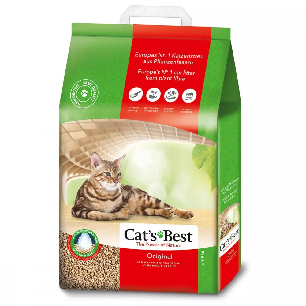Cat's Best Original Arena Aglomerante Ecológica 100% Vegetal al mejor precio -todoastorenimal.com