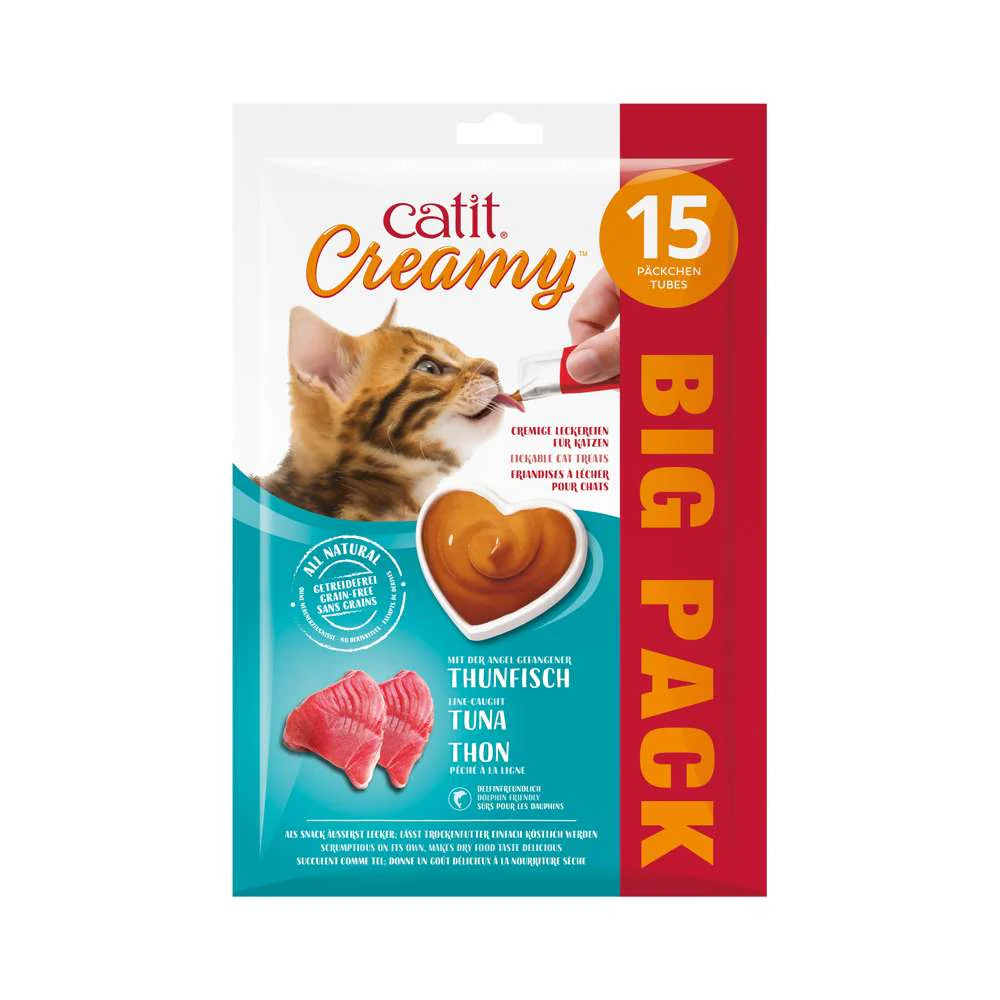 Catit Creamy Snack Surtido Pack 15X10 g al mejor precio -todoastorenimal.com