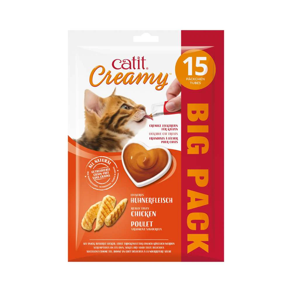Catit Creamy Snack Surtido Pack 15X10 g al mejor precio -todoastorenimal.com