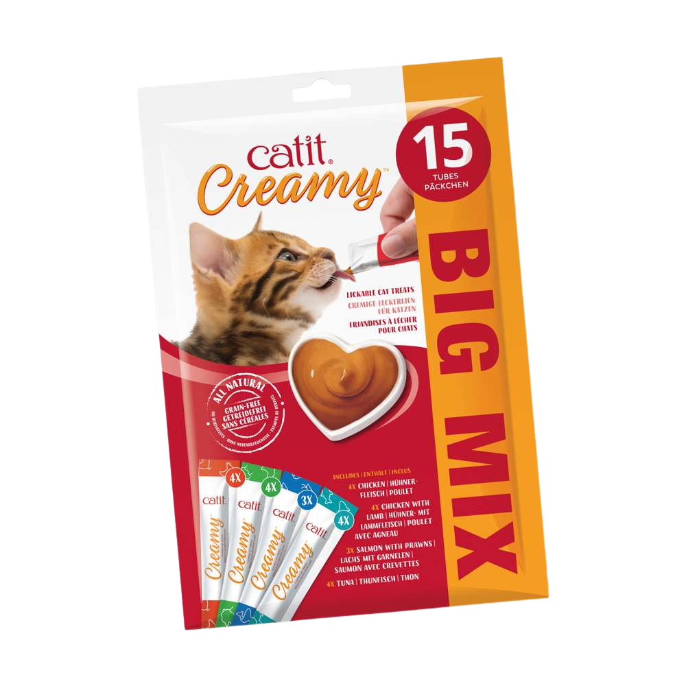 Catit Creamy Snack Surtido Pack 15X10 g al mejor precio -todoastorenimal.com