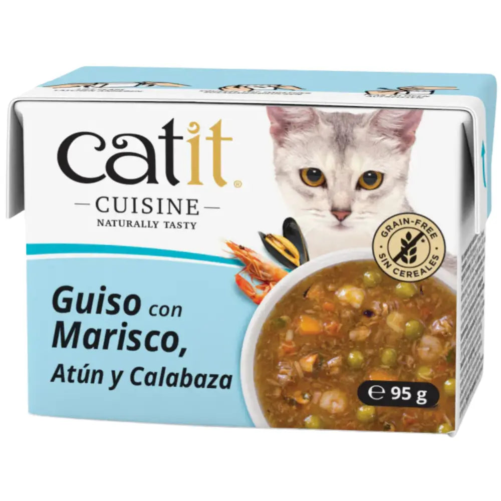 Catit Cuisine Guiso Marisco Atún y Calabaza 95 g al mejor precio -todoastorenimal.com