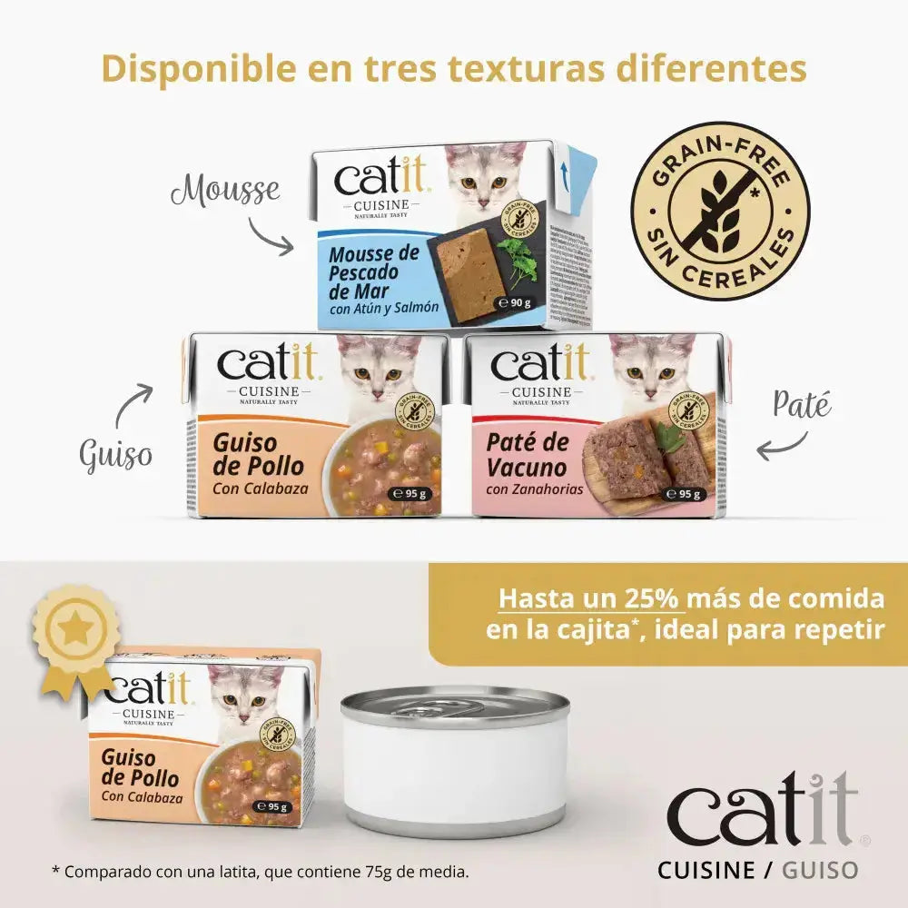 Catit Cuisine Guiso Marisco Atún y Calabaza 95 g al mejor precio -todoastorenimal.com