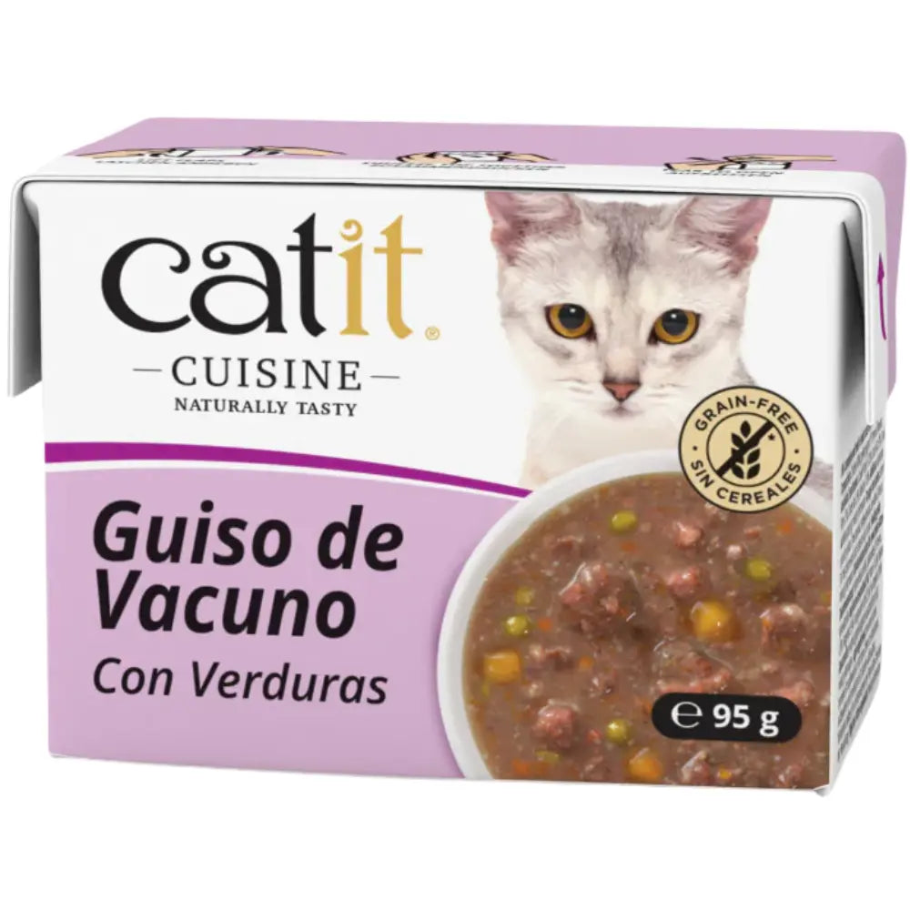 Catit Cuisine Guiso de Vacuno con Verduras 95 g al mejor precio -todoastorenimal.com