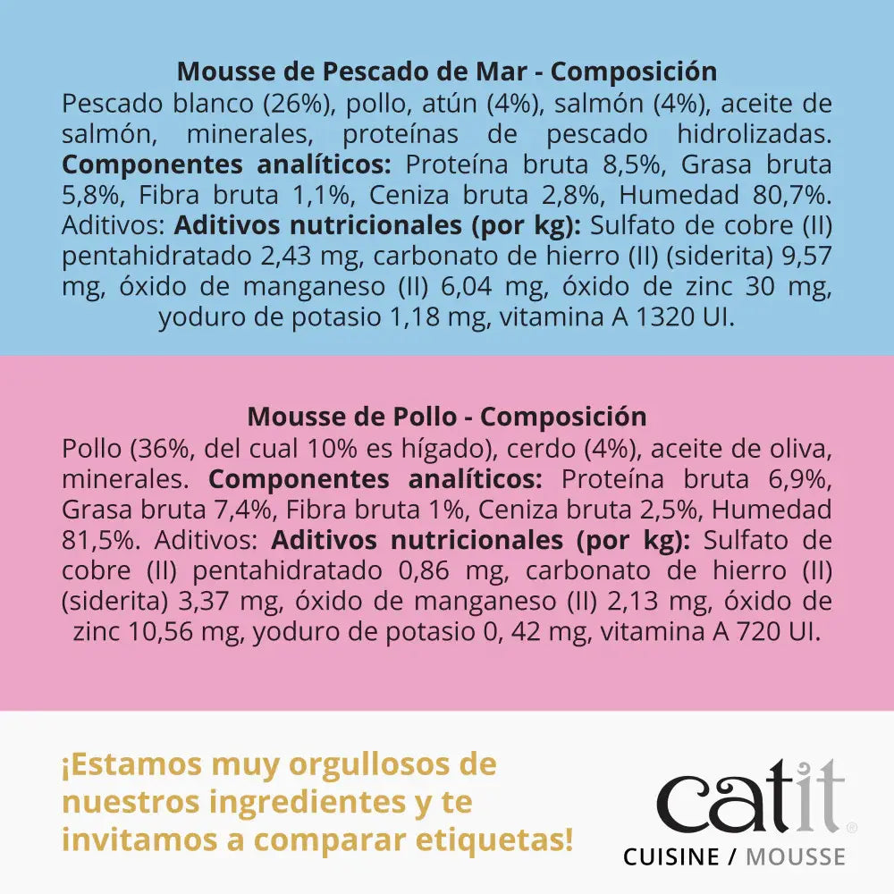 Catit Cuisine Mousse de Pescado de Mar 90 g al mejor precio -todoastorenimal.com
