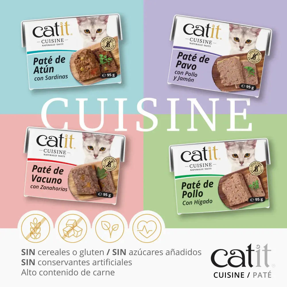 Catit Cuisine Paté de Pollo con Hígado 95 g al mejor precio -todoastorenimal.com