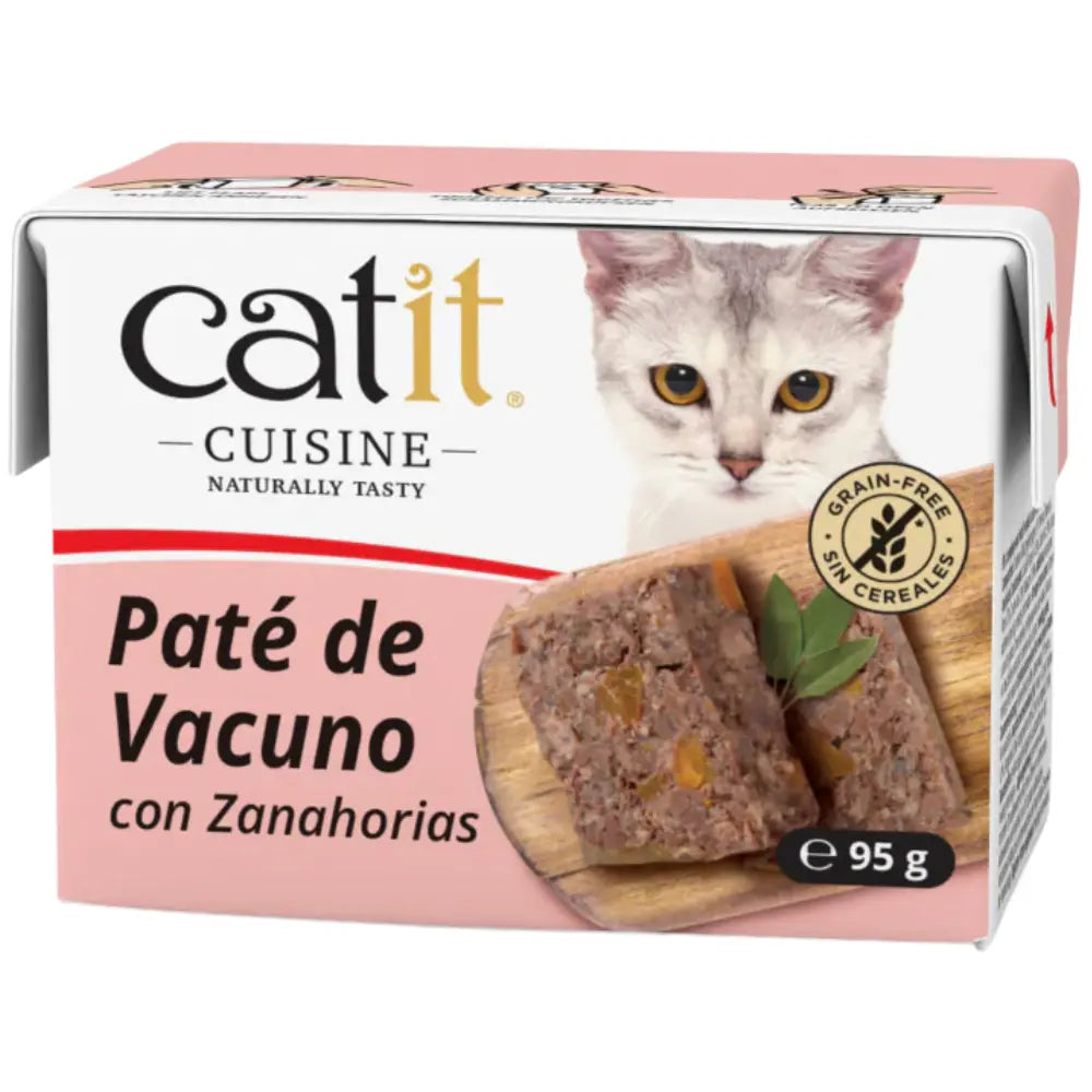 Catit Cuisine Paté de Vacuno con Zanahoria 95 g al mejor precio -todoastorenimal.com