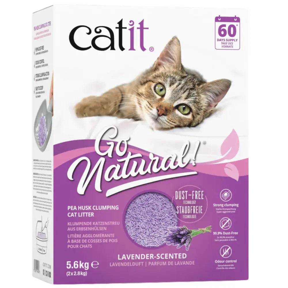 Catit Go Arena Natural Guisante Lavanda 14L 5,6K al mejor precio -todoastorenimal.com