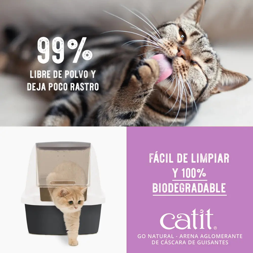 Catit Go Arena Natural Guisante Lavanda 14L 5,6K al mejor precio -todoastorenimal.com