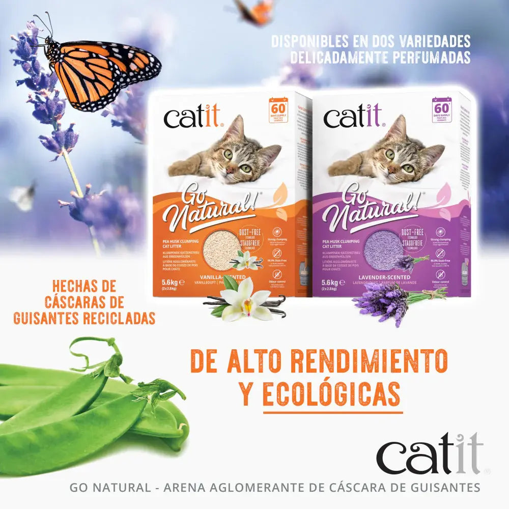 Catit Go Arena Natural Guisante y Vainilla 14L 5,6K Higiénica Aglomerante para Gatos al mejor precio -todoastorenimal.com