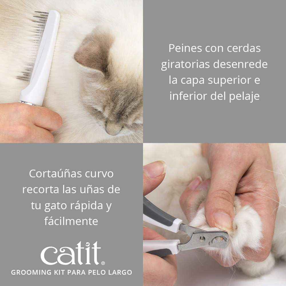 Catit Kit Grooming Pelo Largo al mejor precio -todoastorenimal.com