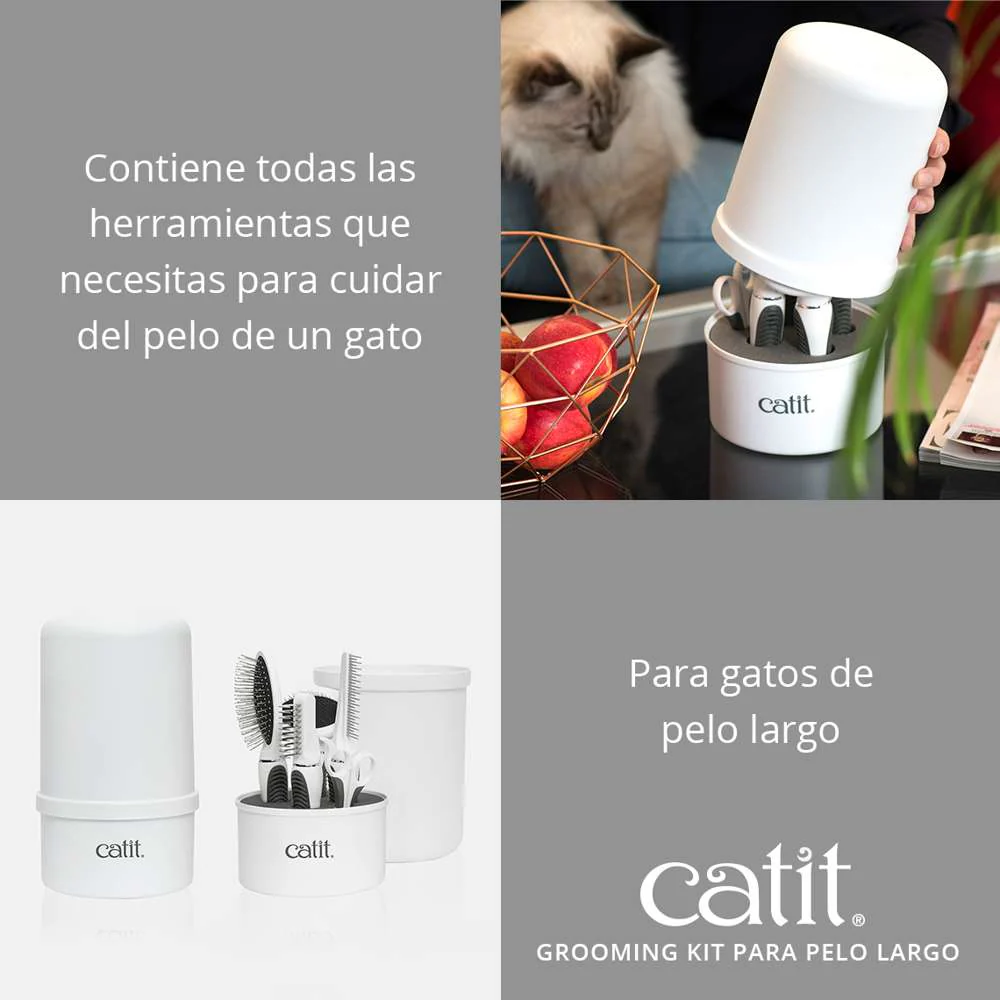 Catit Kit Grooming Pelo Largo al mejor precio -todoastorenimal.com