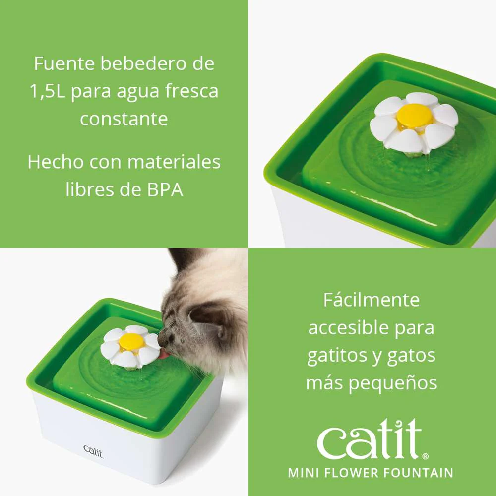 Catit Mini Bebedero Flor 1,5 Lts al mejor precio -todoastorenimal.com