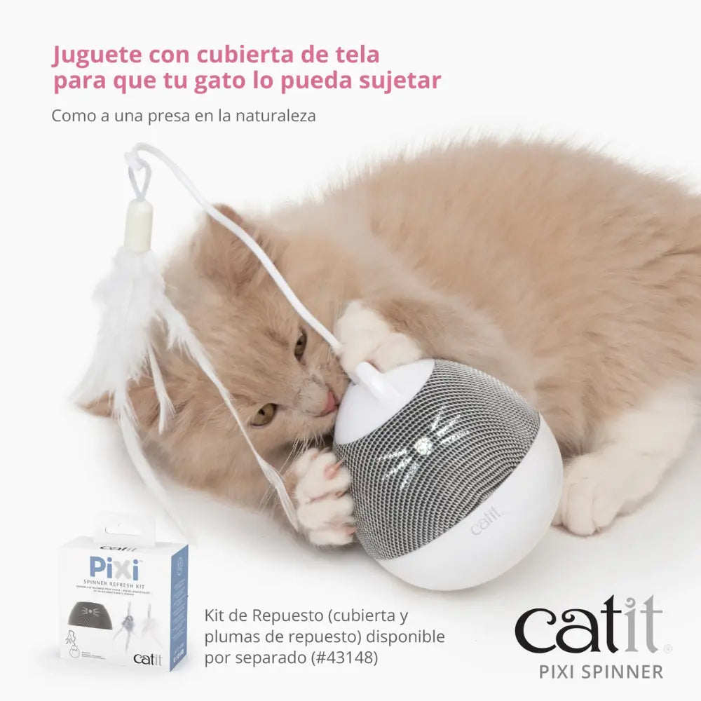 Catit Pixi Juguete Electronico Para Gato Spinner Gris al mejor precio -todoastorenimal.com
