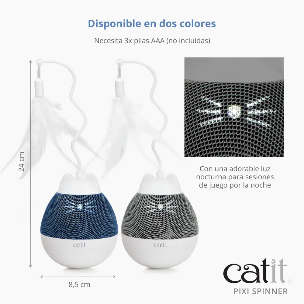 Catit Pixi Juguete Electronico Para Gato Spinner Gris al mejor precio -todoastorenimal.com