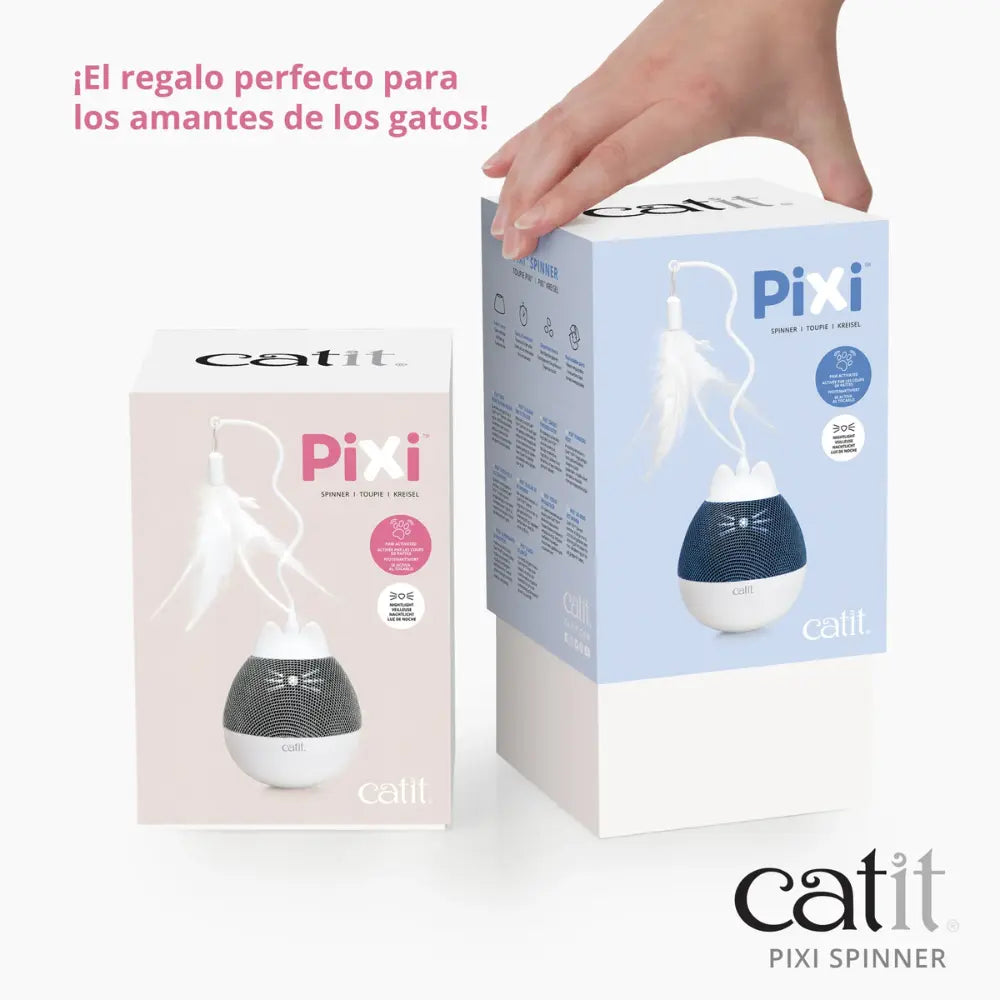 Catit Pixi Juguete Electronico Para Gato Spinner Gris al mejor precio -todoastorenimal.com