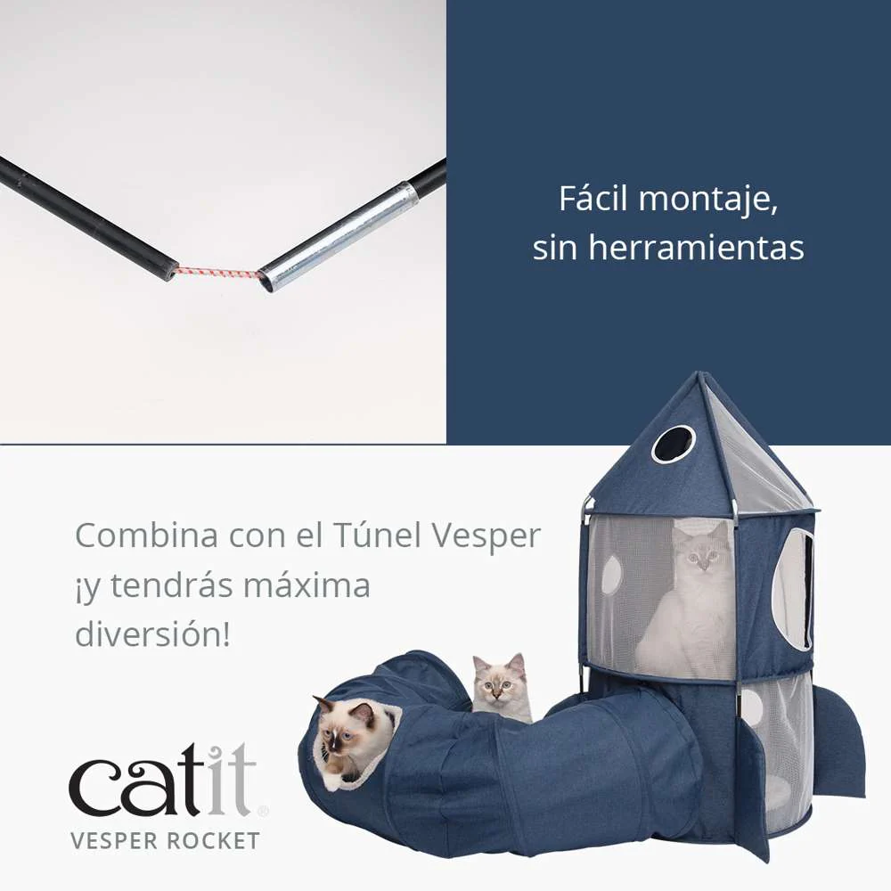 Catit Vesper Rocket, Azul al mejor precio -todoastorenimal.com